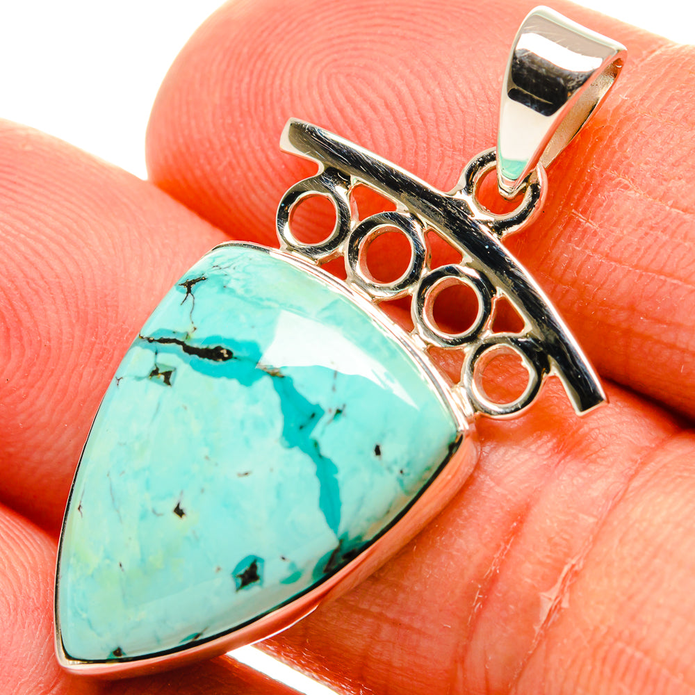 Tibetan Turquoise Pendants handcrafted by Ana Silver Co - PD24918