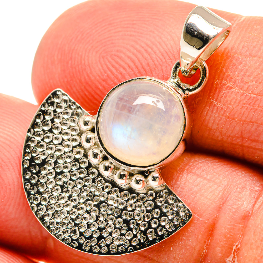 Rainbow Moonstone Pendants handcrafted by Ana Silver Co - PD24925