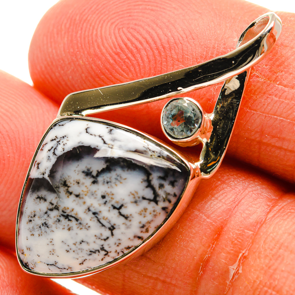 Dendritic Opal Pendants handcrafted by Ana Silver Co - PD24946