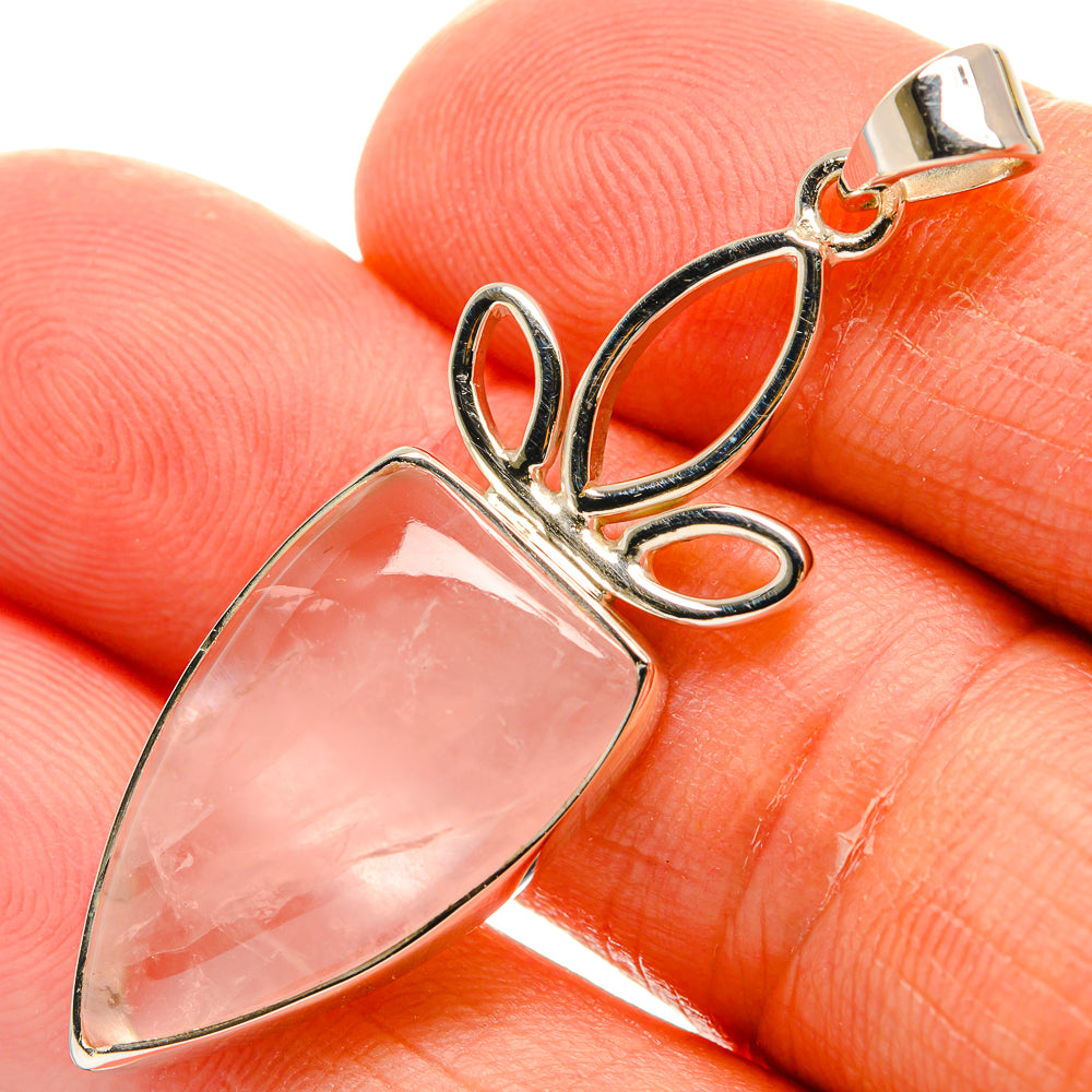 Rose Quartz Pendants handcrafted by Ana Silver Co - PD24957
