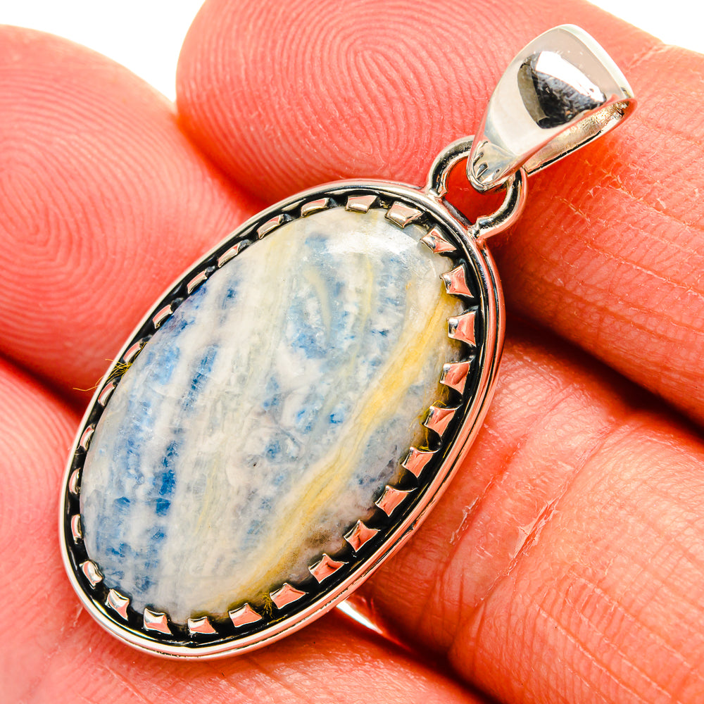 Blue Scheelite Pendants handcrafted by Ana Silver Co - PD24960