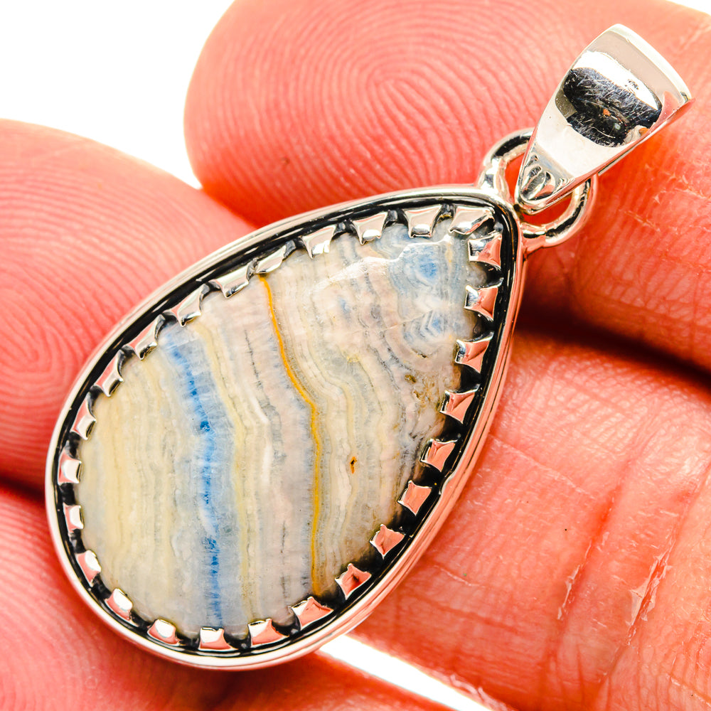 Blue Scheelite Pendants handcrafted by Ana Silver Co - PD24962
