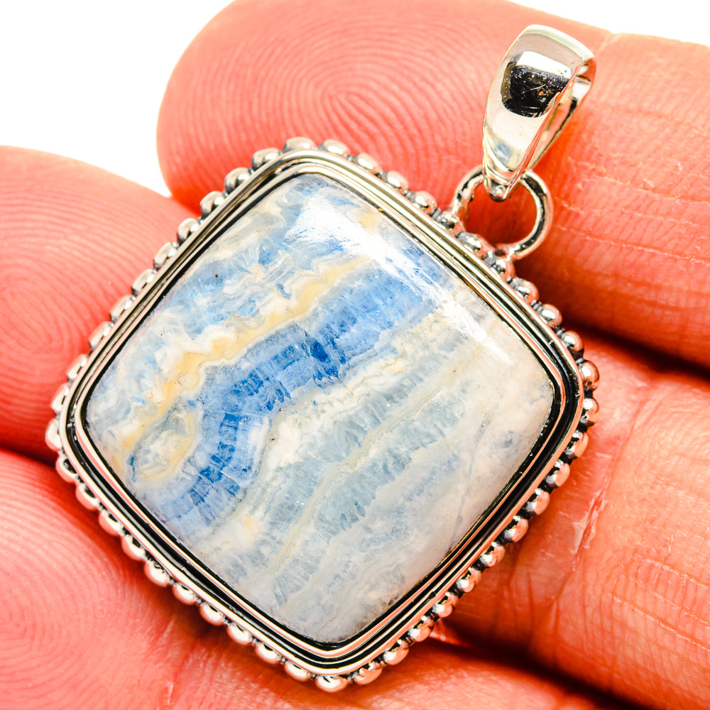 Blue Scheelite Pendants handcrafted by Ana Silver Co - PD24964