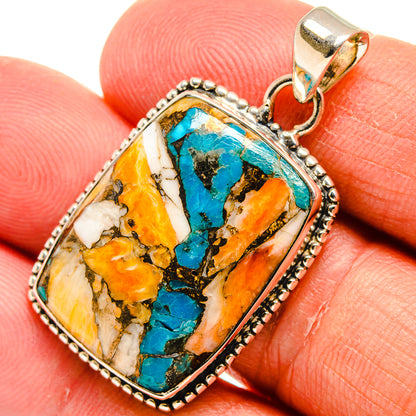 Spiny Oyster Turquoise Pendants handcrafted by Ana Silver Co - PD24967