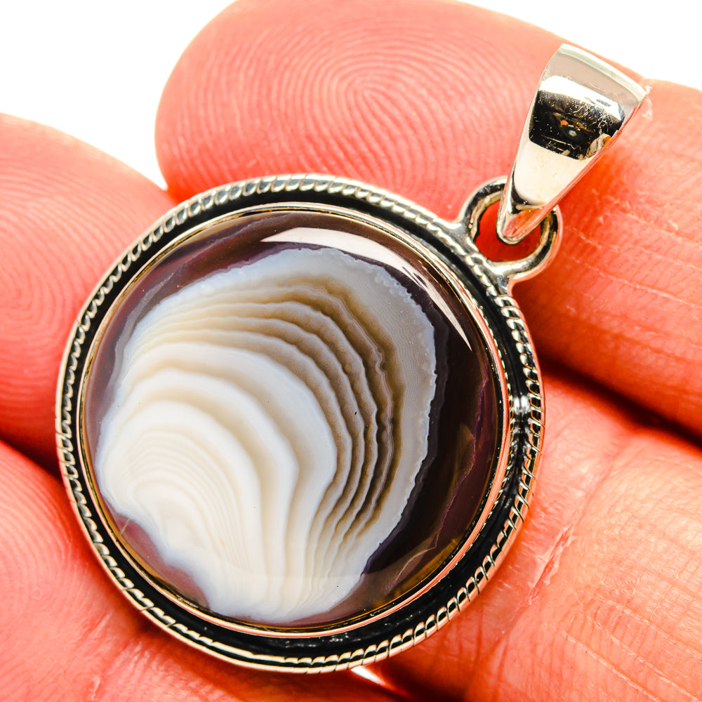 Botswana Agate Pendants handcrafted by Ana Silver Co - PD24974