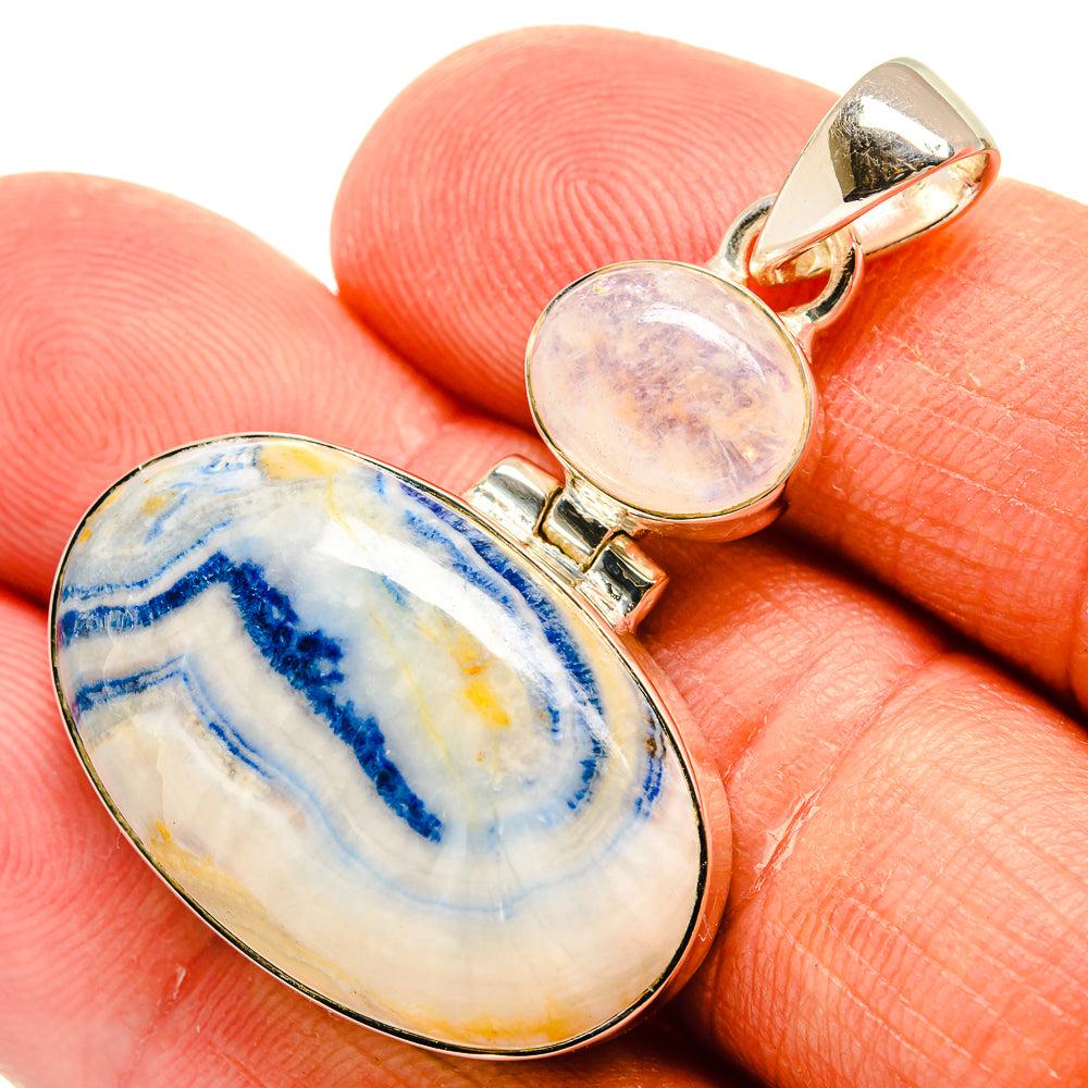 Blue Scheelite Pendants handcrafted by Ana Silver Co - PD24992