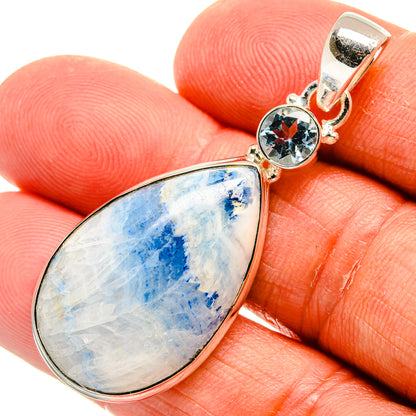 Blue Scheelite Pendants handcrafted by Ana Silver Co - PD24994