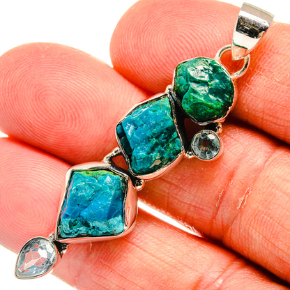 Chrysocolla Pendants handcrafted by Ana Silver Co - PD25006