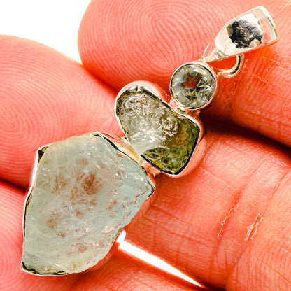Aquamarine Pendants handcrafted by Ana Silver Co - PD25009