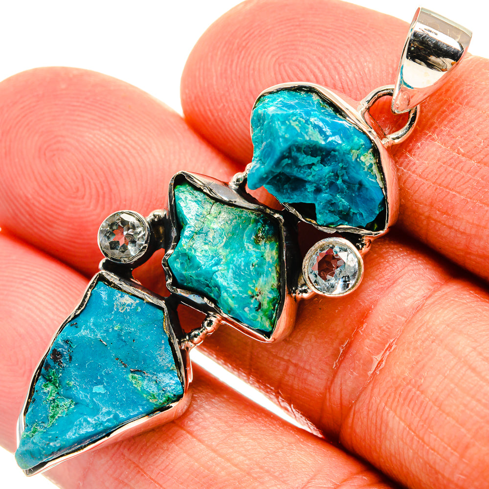 Chrysocolla Pendants handcrafted by Ana Silver Co - PD25010