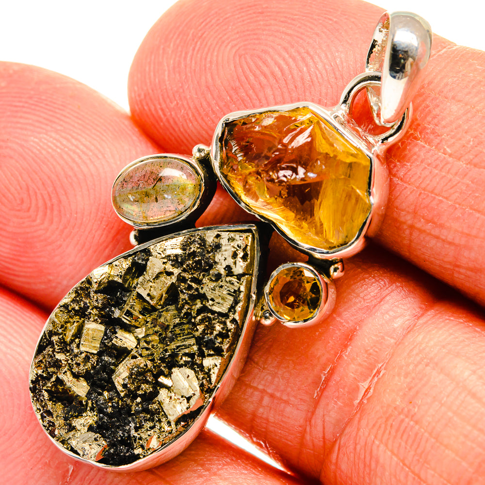 Pyrite Pendants handcrafted by Ana Silver Co - PD25011
