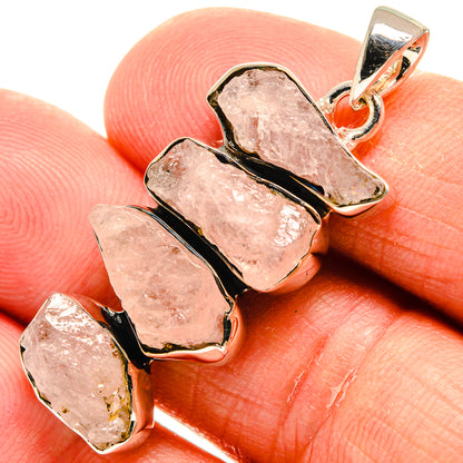Rose Quartz Pendants handcrafted by Ana Silver Co - PD25016