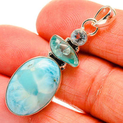 Larimar Pendants handcrafted by Ana Silver Co - PD25036