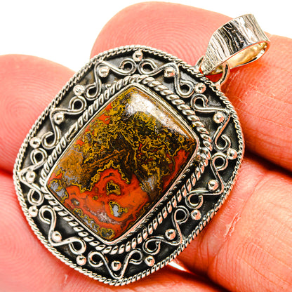 Moroccan Agate Pendants handcrafted by Ana Silver Co - PD25051