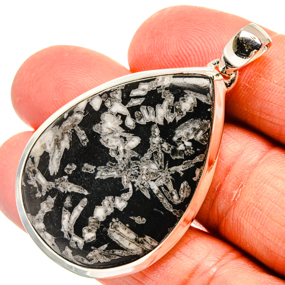 Chrysanthemum Stone Pendants handcrafted by Ana Silver Co - PD25058
