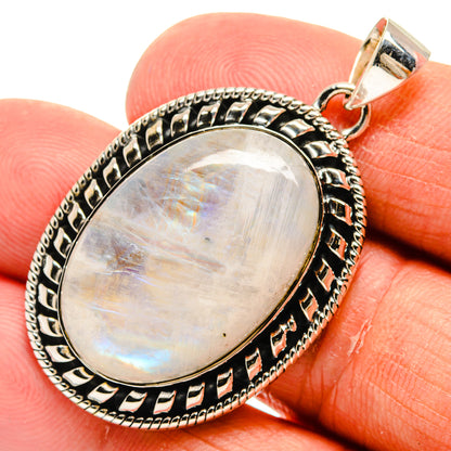Rainbow Moonstone Pendants handcrafted by Ana Silver Co - PD25069