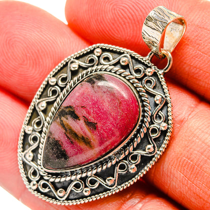 Rhodonite Pendants handcrafted by Ana Silver Co - PD25075