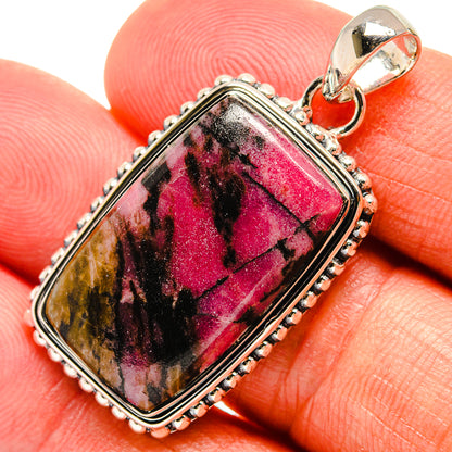 Rhodonite Pendants handcrafted by Ana Silver Co - PD25078