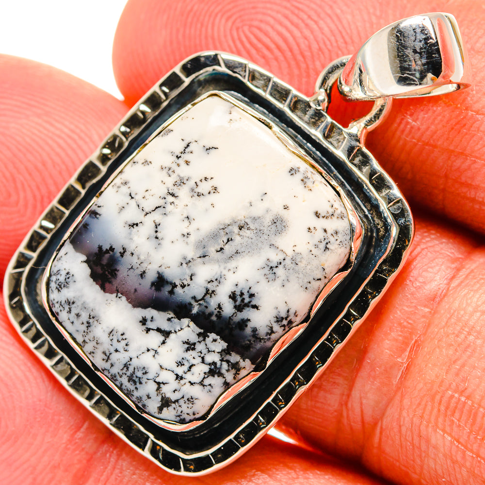 Dendritic Opal Pendants handcrafted by Ana Silver Co - PD25082