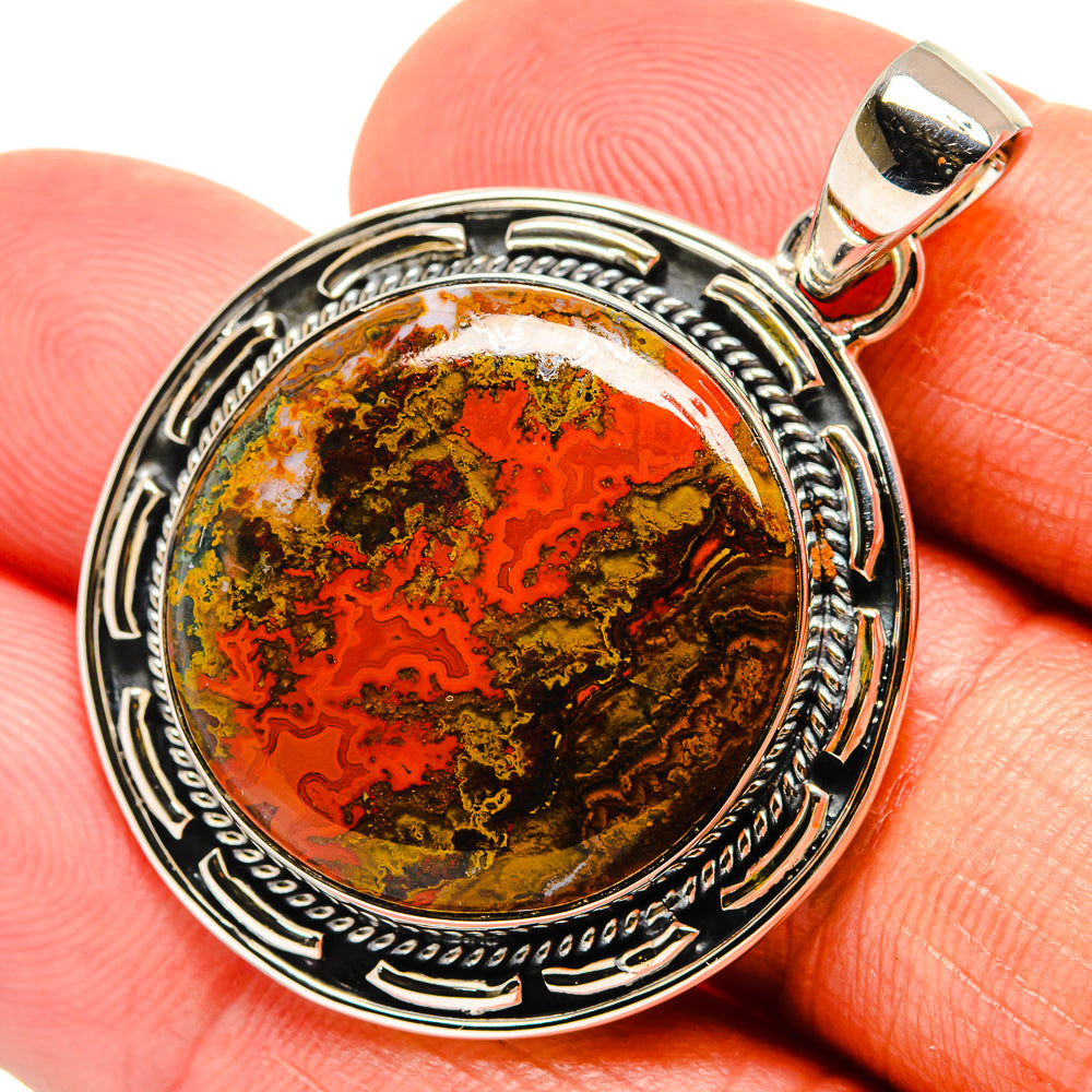 Moroccan Agate Pendants handcrafted by Ana Silver Co - PD25087