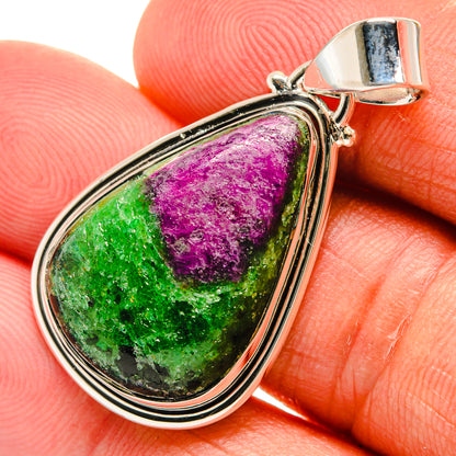 Ruby Zoisite Pendants handcrafted by Ana Silver Co - PD25094