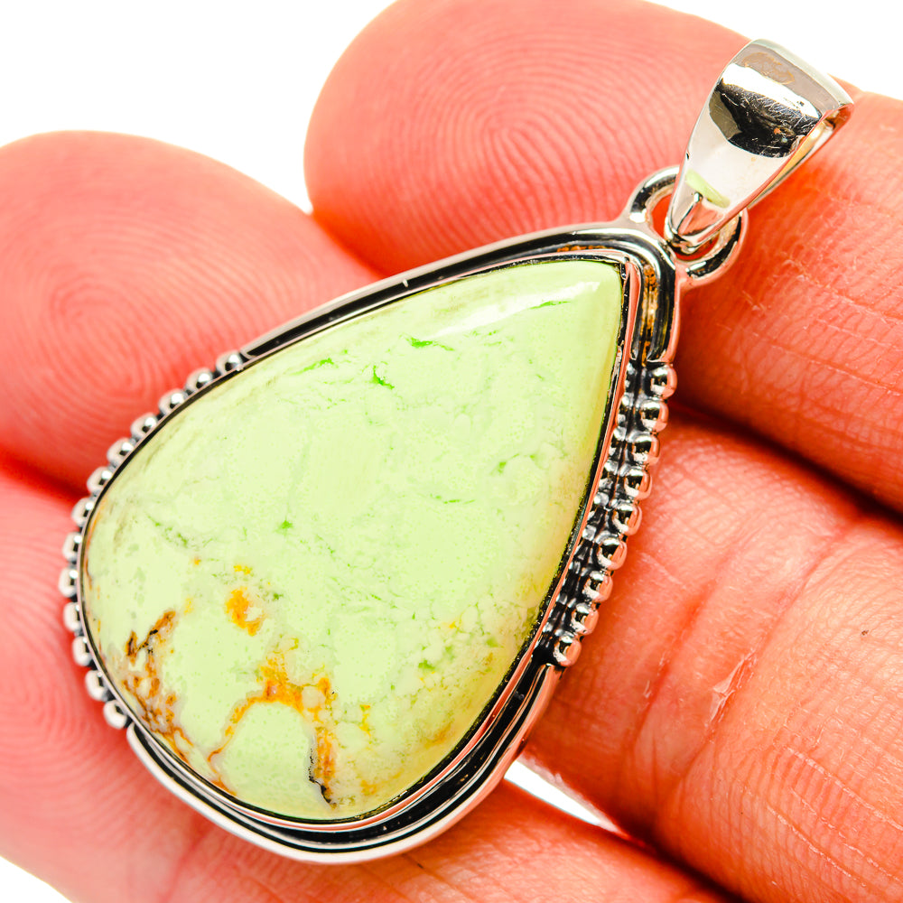 Lemon Chrysoprase Pendants handcrafted by Ana Silver Co - PD25110