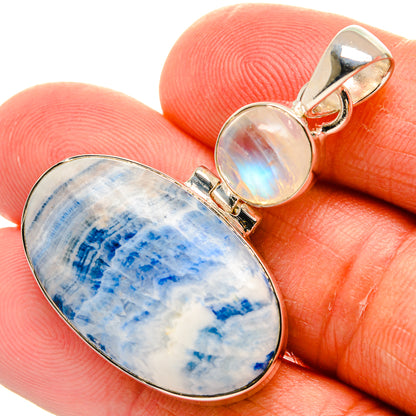Blue Scheelite Pendants handcrafted by Ana Silver Co - PD25112