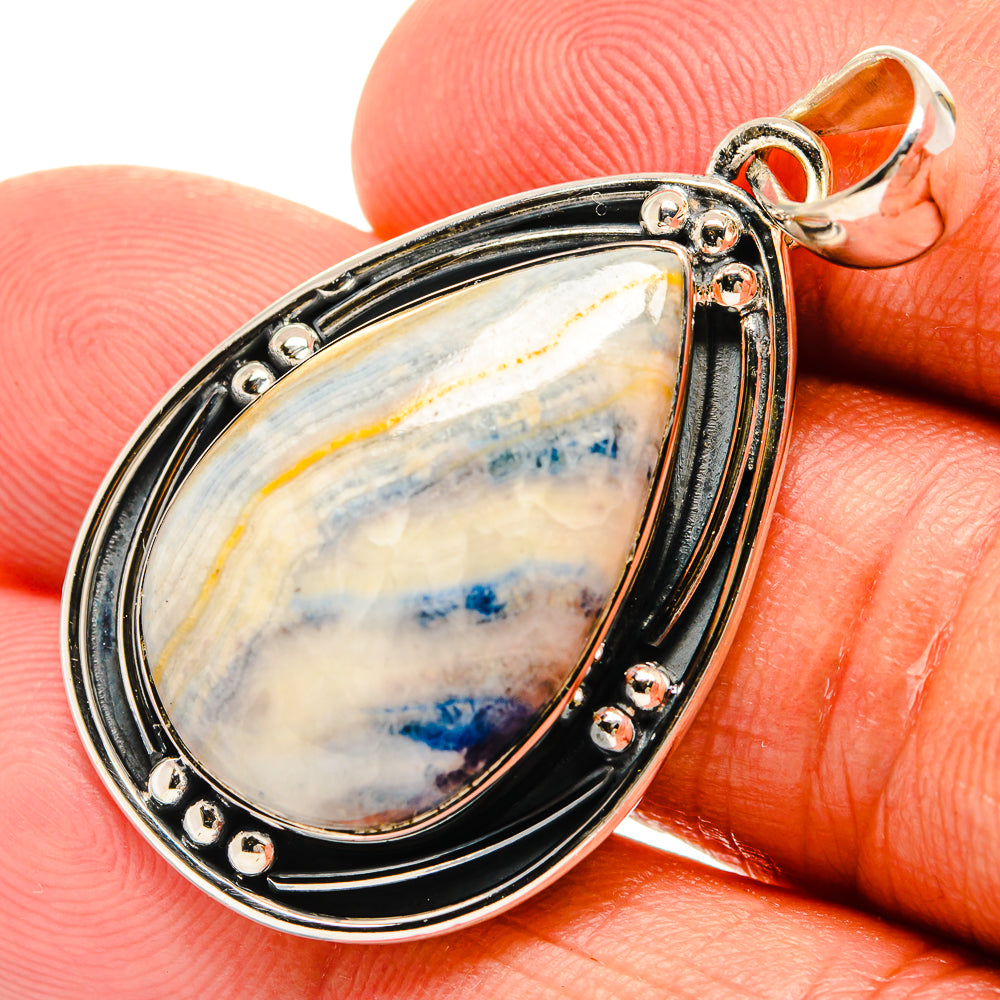 Blue Scheelite Pendants handcrafted by Ana Silver Co - PD25113