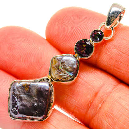 Titanium Mother Of Pearl Pendants handcrafted by Ana Silver Co - PD25117