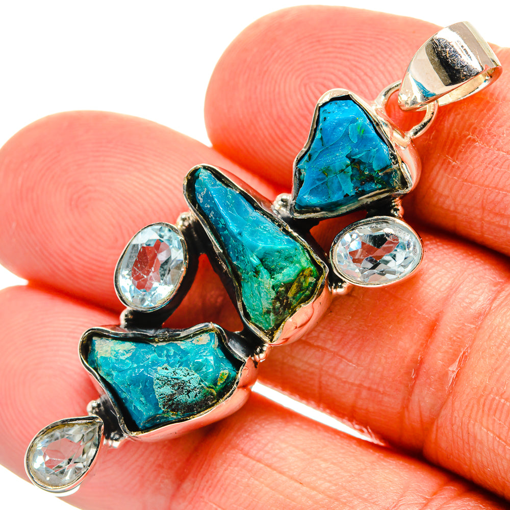 Chrysocolla Pendants handcrafted by Ana Silver Co - PD25123