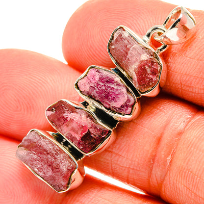 Pink Tourmaline Pendants handcrafted by Ana Silver Co - PD25125