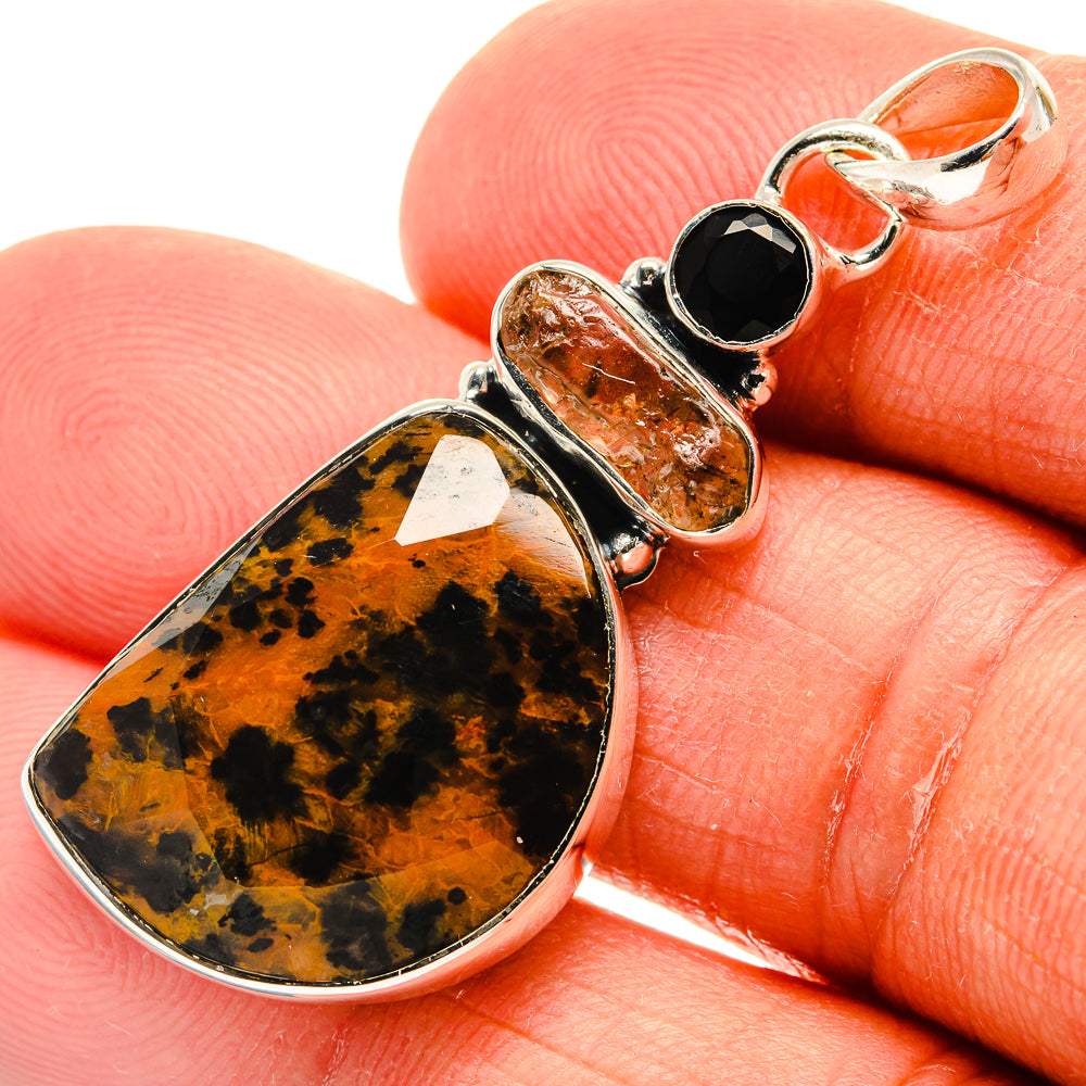 Palm Wood Jasper Pendants handcrafted by Ana Silver Co - PD25143