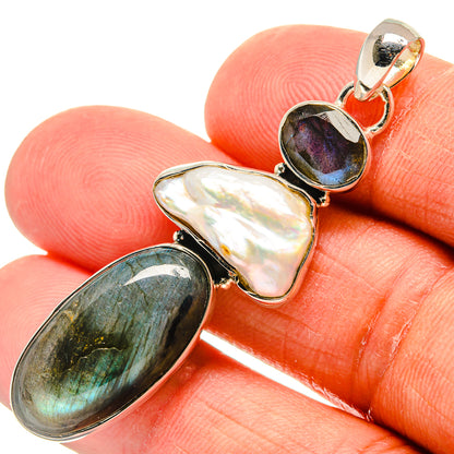 Labradorite Pendants handcrafted by Ana Silver Co - PD25146