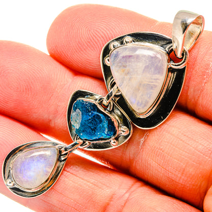 Rainbow Moonstone Pendants handcrafted by Ana Silver Co - PD25149