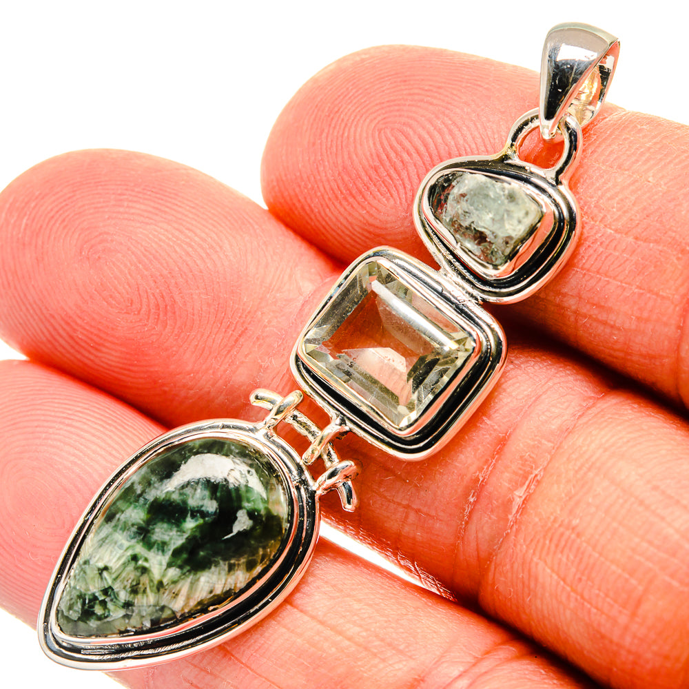 Seraphinite Pendants handcrafted by Ana Silver Co - PD25153