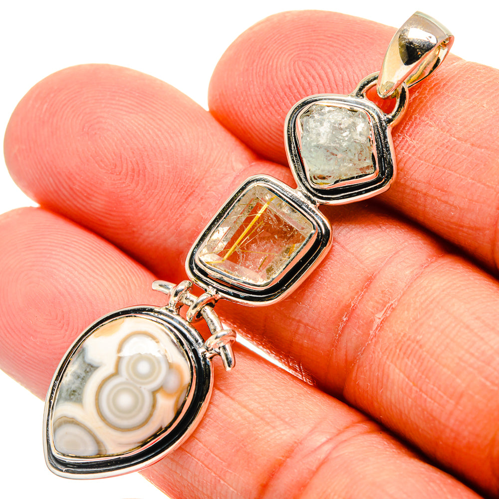 Ocean Jasper Pendants handcrafted by Ana Silver Co - PD25154