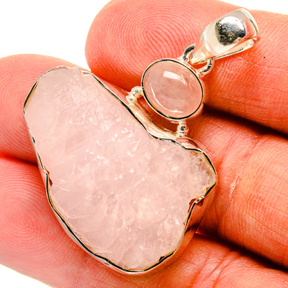 Rose Quartz Pendants handcrafted by Ana Silver Co - PD25167