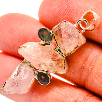Rose Quartz Pendants handcrafted by Ana Silver Co - PD25171