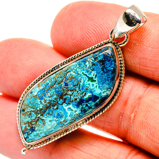 Azurite Pendants handcrafted by Ana Silver Co - PD25175