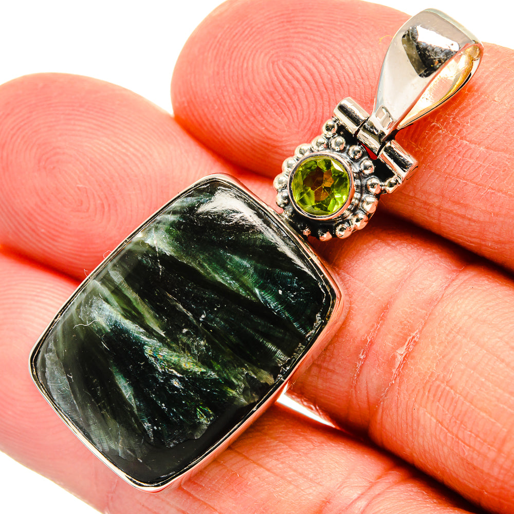Seraphinite Pendants handcrafted by Ana Silver Co - PD25180