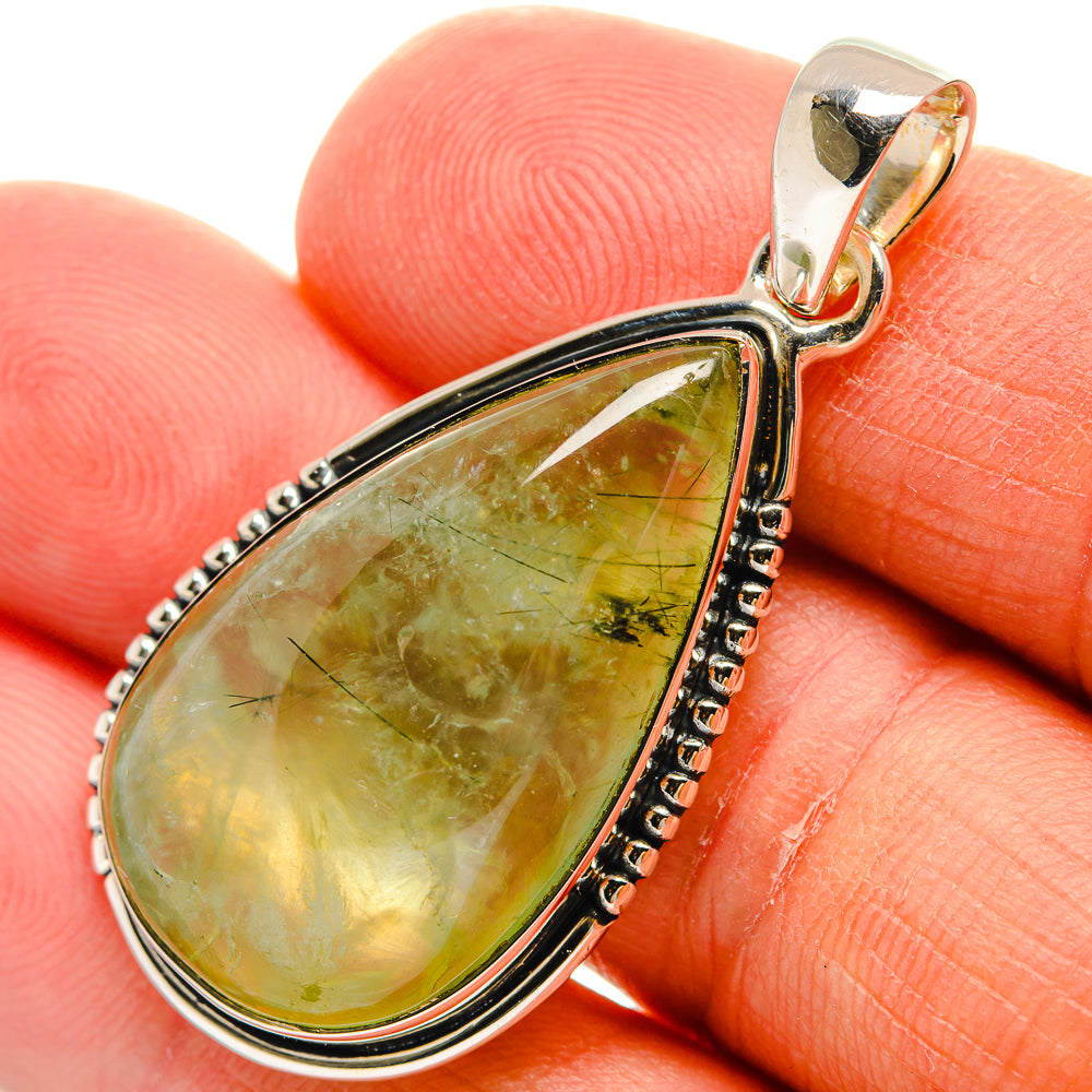 Prehnite Pendants handcrafted by Ana Silver Co - PD25197