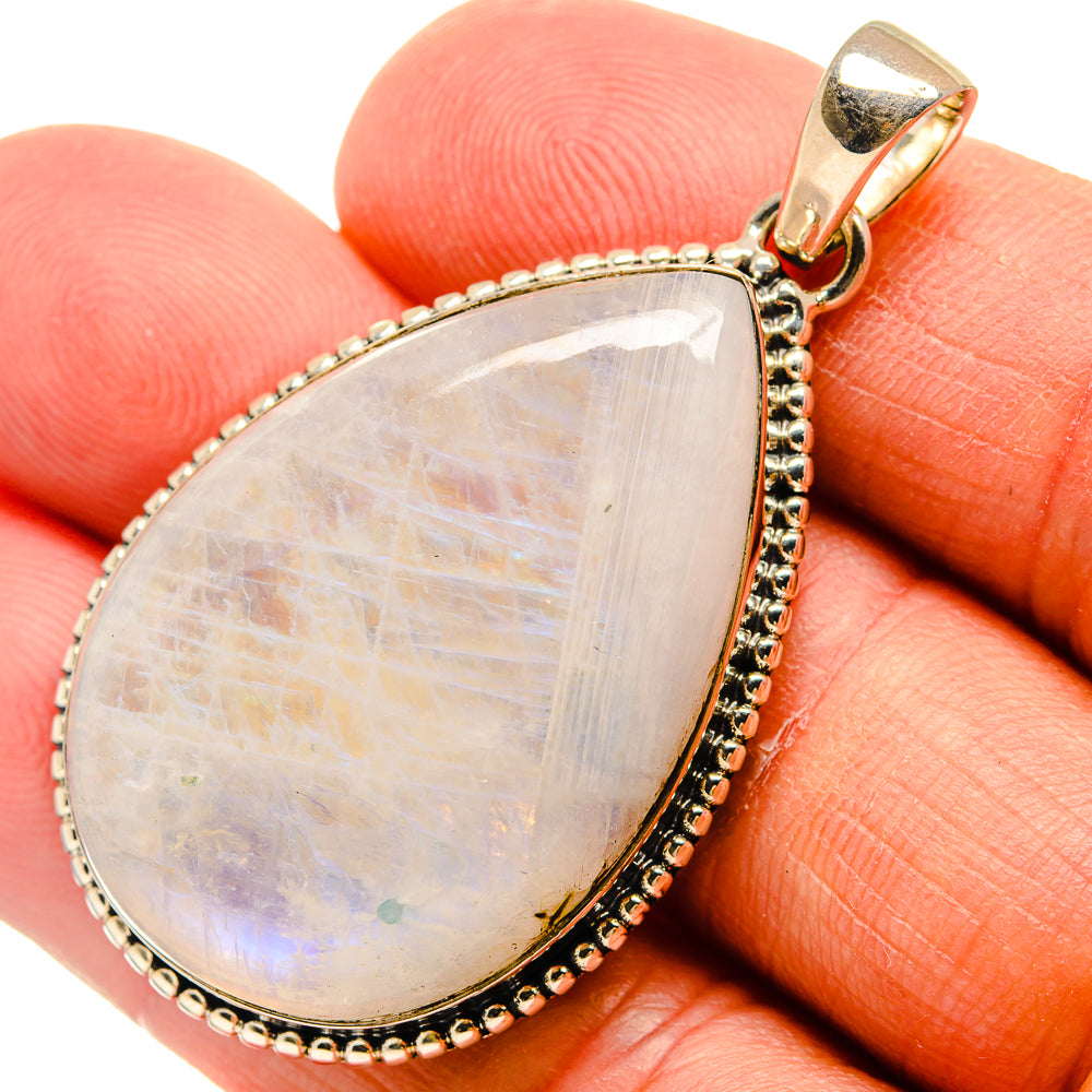 Rianbow Moonstone Pendants handcrafted by Ana Silver Co - PD25210