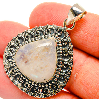 Rainbow Moonstone Pendants handcrafted by Ana Silver Co - PD25211