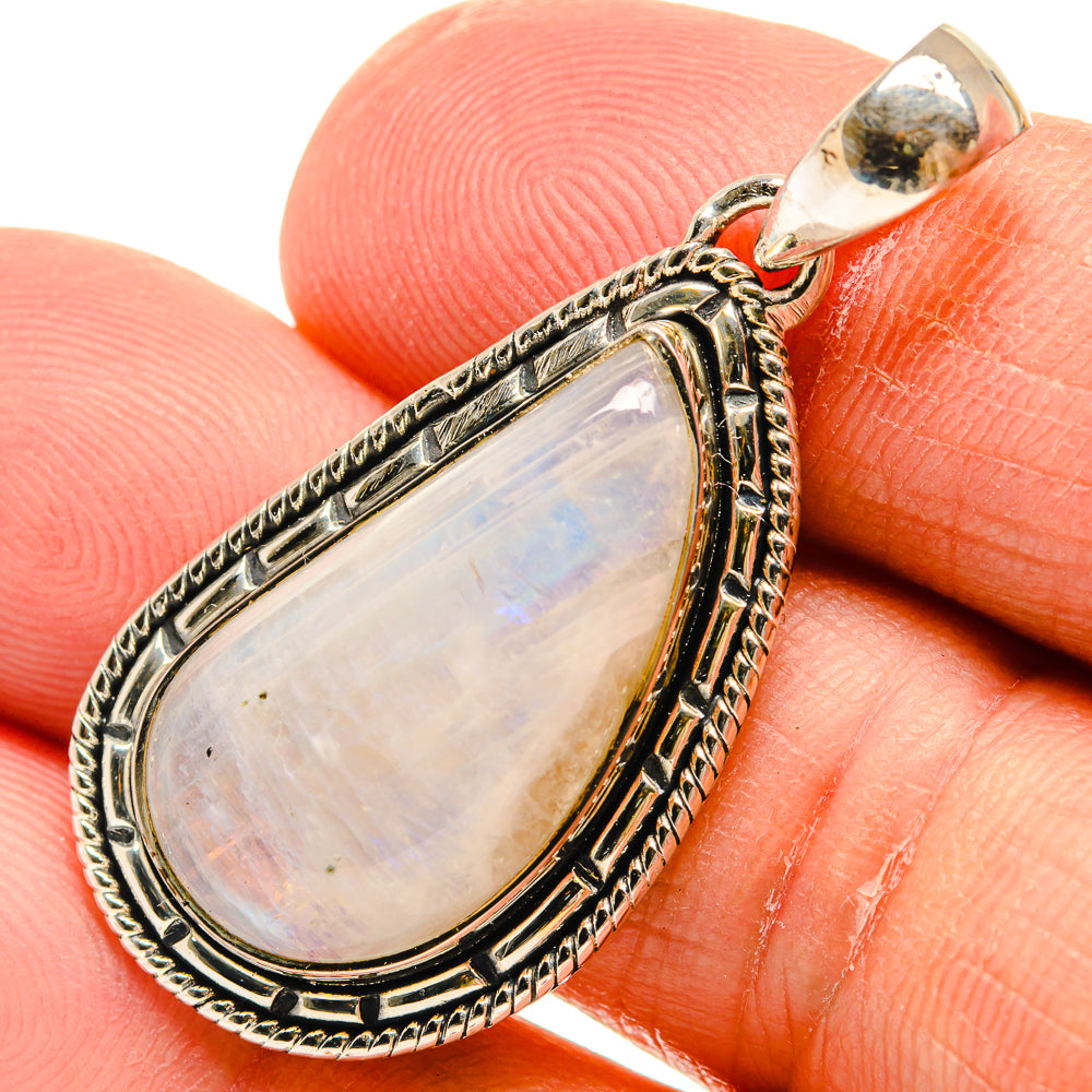 Rainbow Moonstone Pendants handcrafted by Ana Silver Co - PD25218