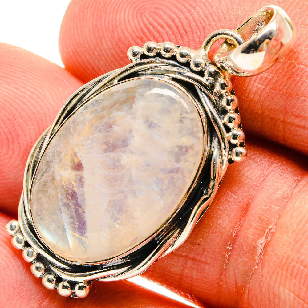 Rainbow Moonstone Pendants handcrafted by Ana Silver Co - PD25219