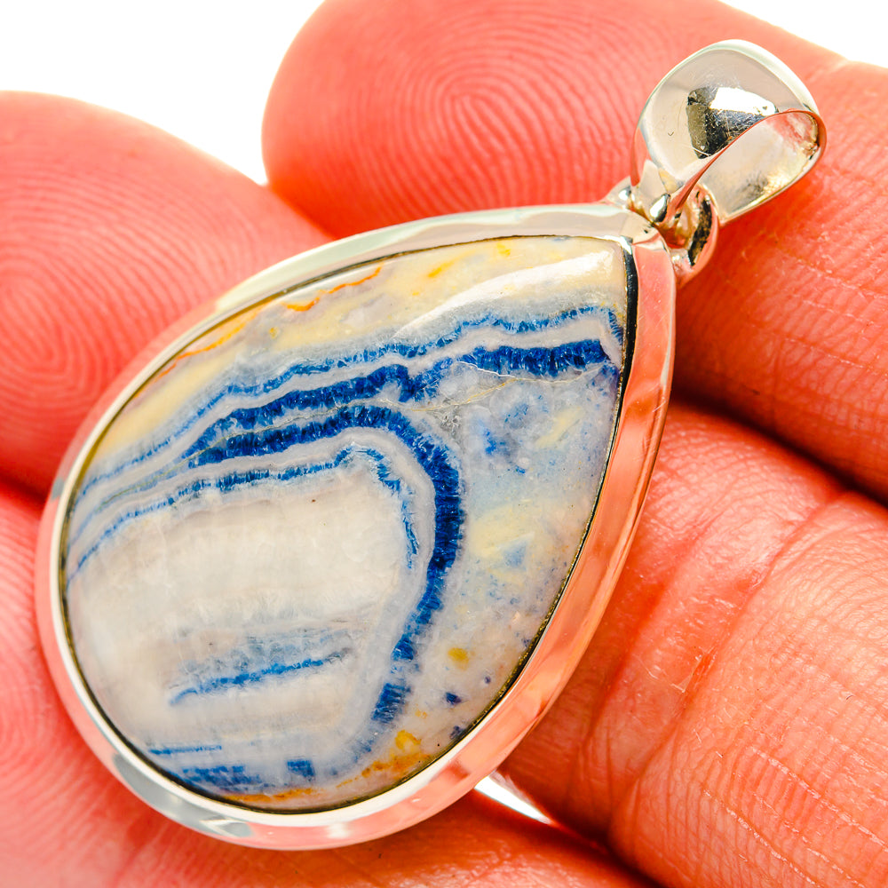 Blue Scheelite Pendants handcrafted by Ana Silver Co - PD25224