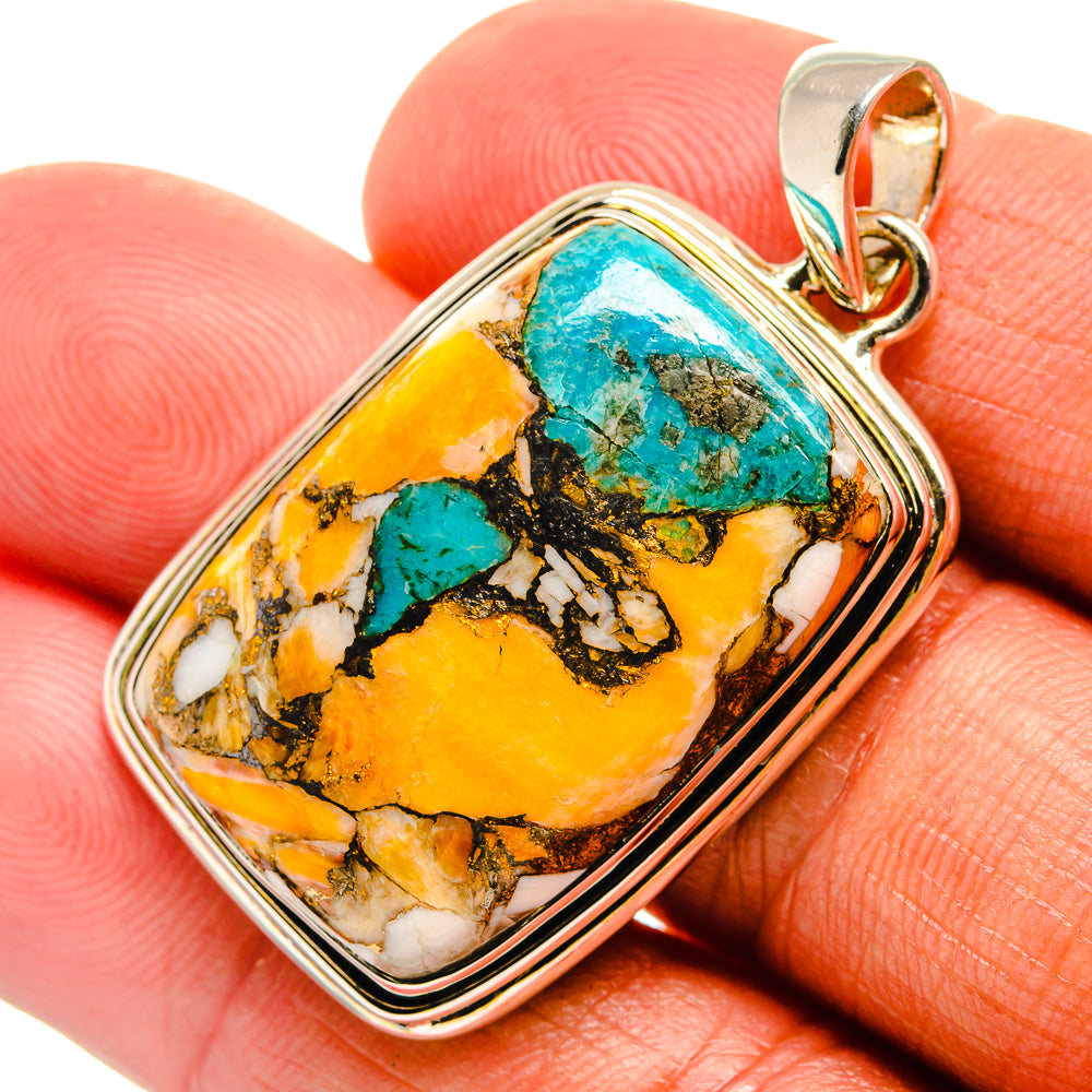 Spiny Oyster Turquoise Pendants handcrafted by Ana Silver Co - PD25229