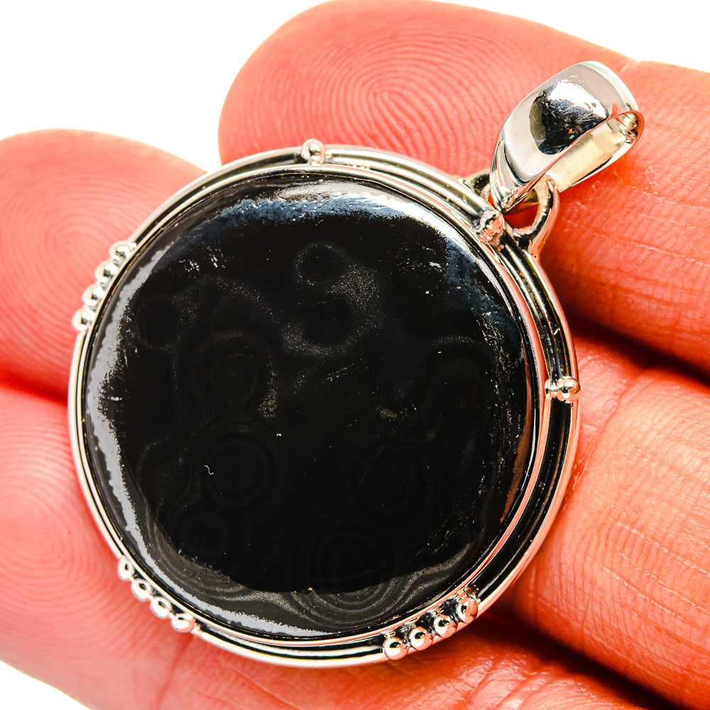 Psilomelane Pendants handcrafted by Ana Silver Co - PD25233