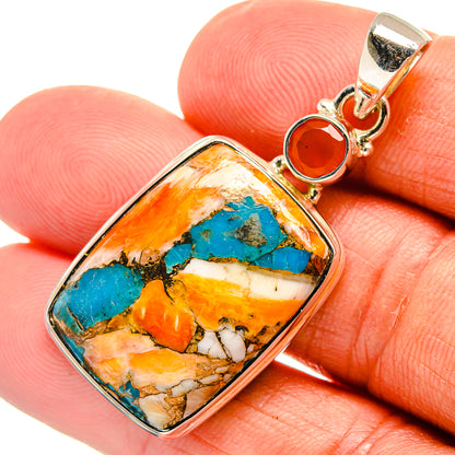 Spiny Oyster Turquoise Pendants handcrafted by Ana Silver Co - PD25248