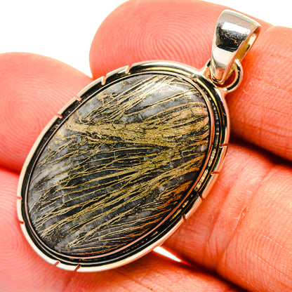 Pyrite Agate Pendants handcrafted by Ana Silver Co - PD25254